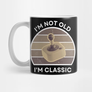 I'm not old, I'm Classic | Joystick | Retro Hardware | Vintage Sunset | Sepia | '80s '90s Video Gaming Mug